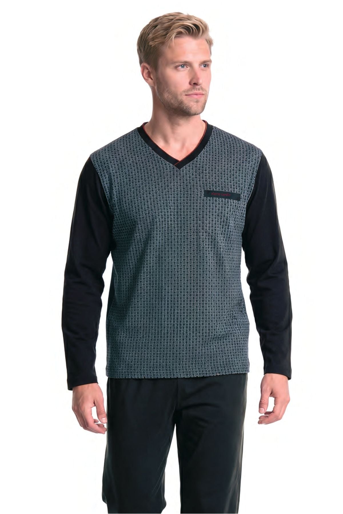 PijamalarHG8757575840563 Pijamapazarı.com'da. Uygun fiyat seçenekleri ile sipariş verebilirsiniz.Pierre Cardin 6143 Erkek Uzun kollu V Yaka Jakarlı Pijama Takımı-Siyah