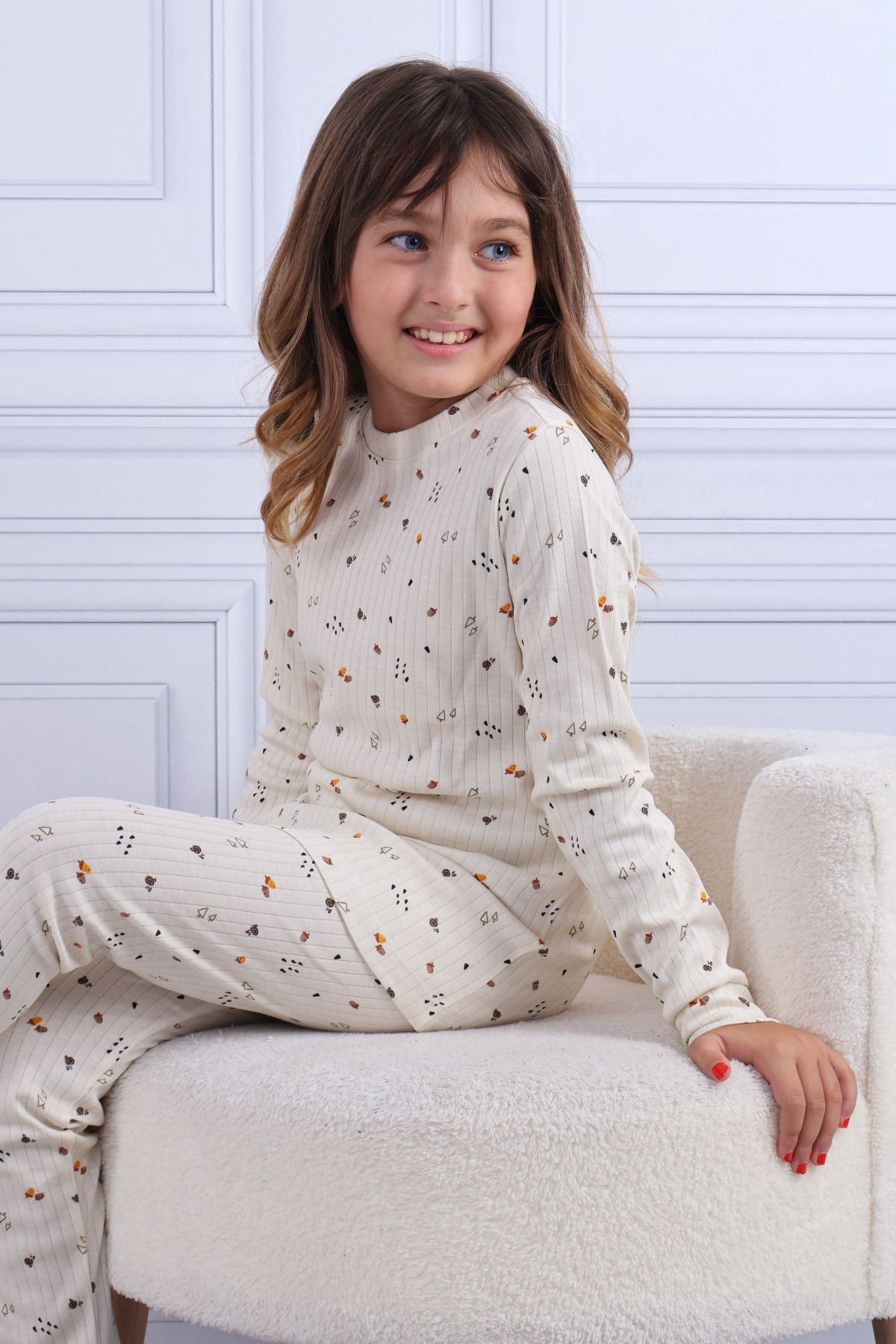 Uyku GiyimTiril Tiril 106 Kız Çocuk Uzun Kollu Bisiklet Yaka Pijama Takım-Ekru | Pijamapazari.comTiril Tiril 106 Kız Çocuk Uzun Kollu Bisiklet Yaka Pijama Takım-Ekru