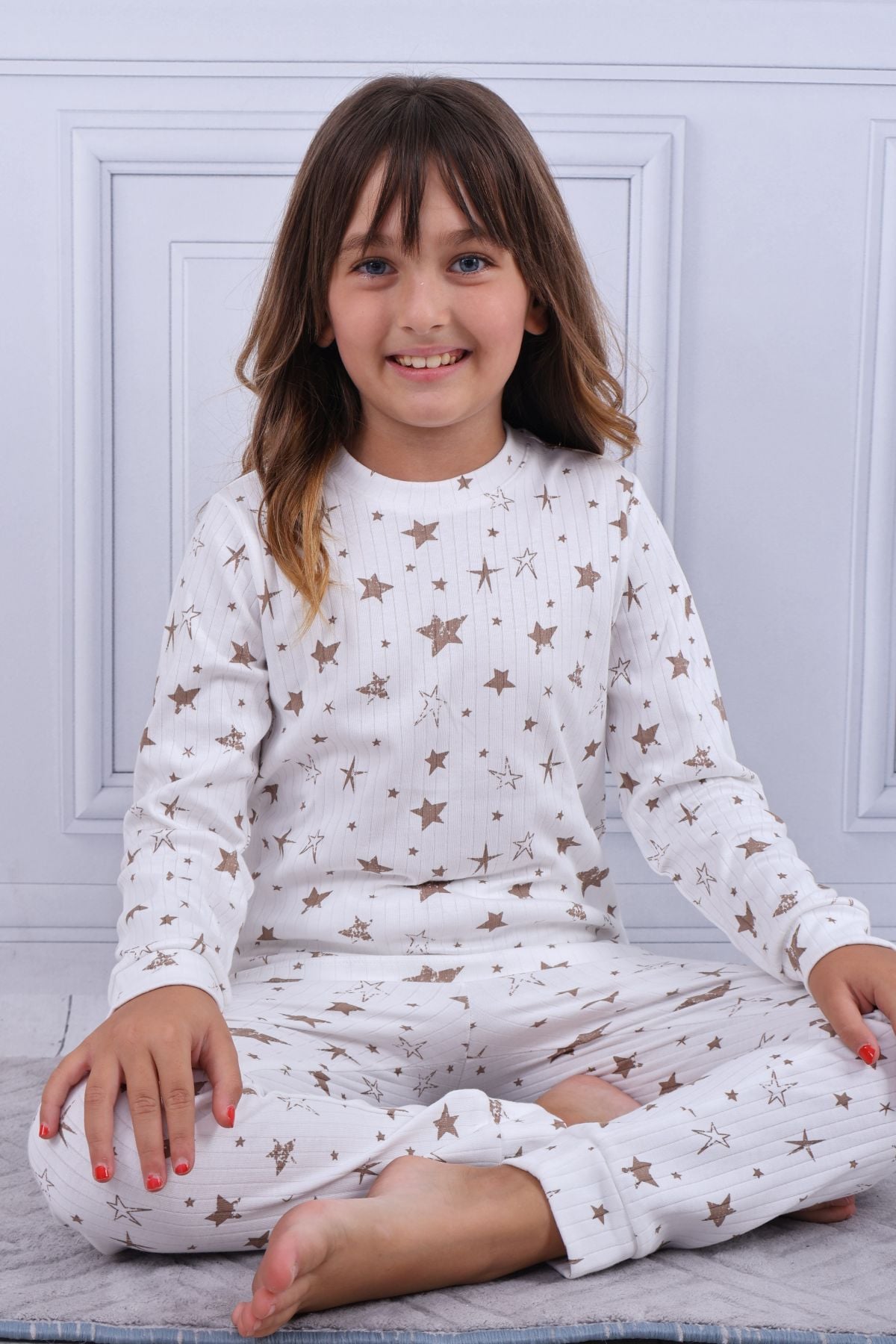 Uyku GiyimTiril Tiril 107 Kız Çocuk Uzun Kollu Bisiklet Yaka Pijama Takım-Krem | Pijamapazari.comTiril Tiril 107 Kız Çocuk Uzun Kollu Bisiklet Yaka Pijama Takım-Krem
