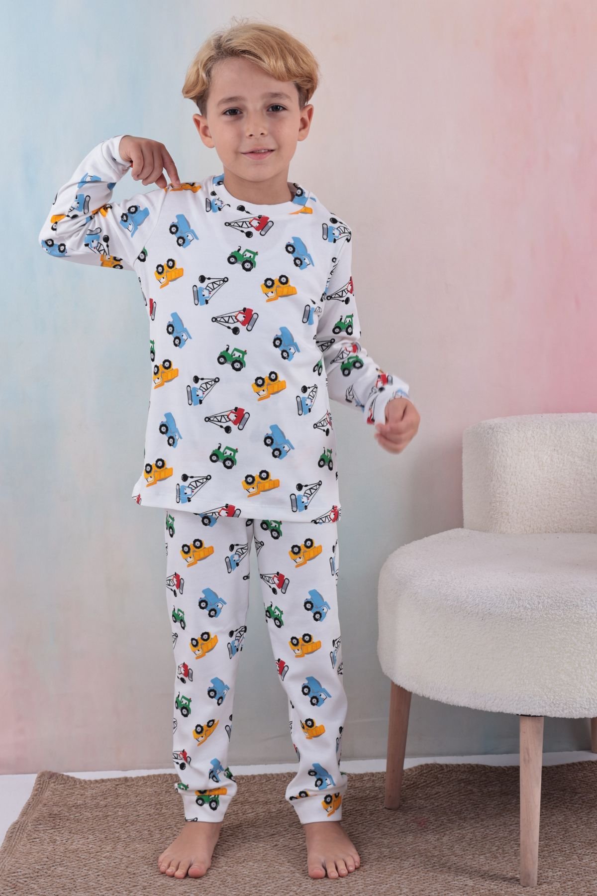 PijamalarTiril Tiril 108 Erkek Çocuk Uzun Kollu Bisiklet Yaka Pijama Takım-Beyaz | Pijamapazari.comTiril Tiril 108 Erkek Çocuk Uzun Kollu Bisiklet Yaka Pijama Takım-Beyaz