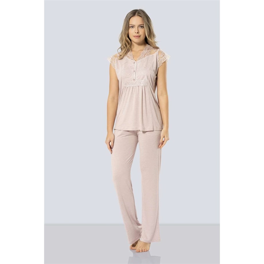 Türen 3294 Lohusa Pijama Takımı  - PudraHamile & Lohusa PijamalarıTÜREN