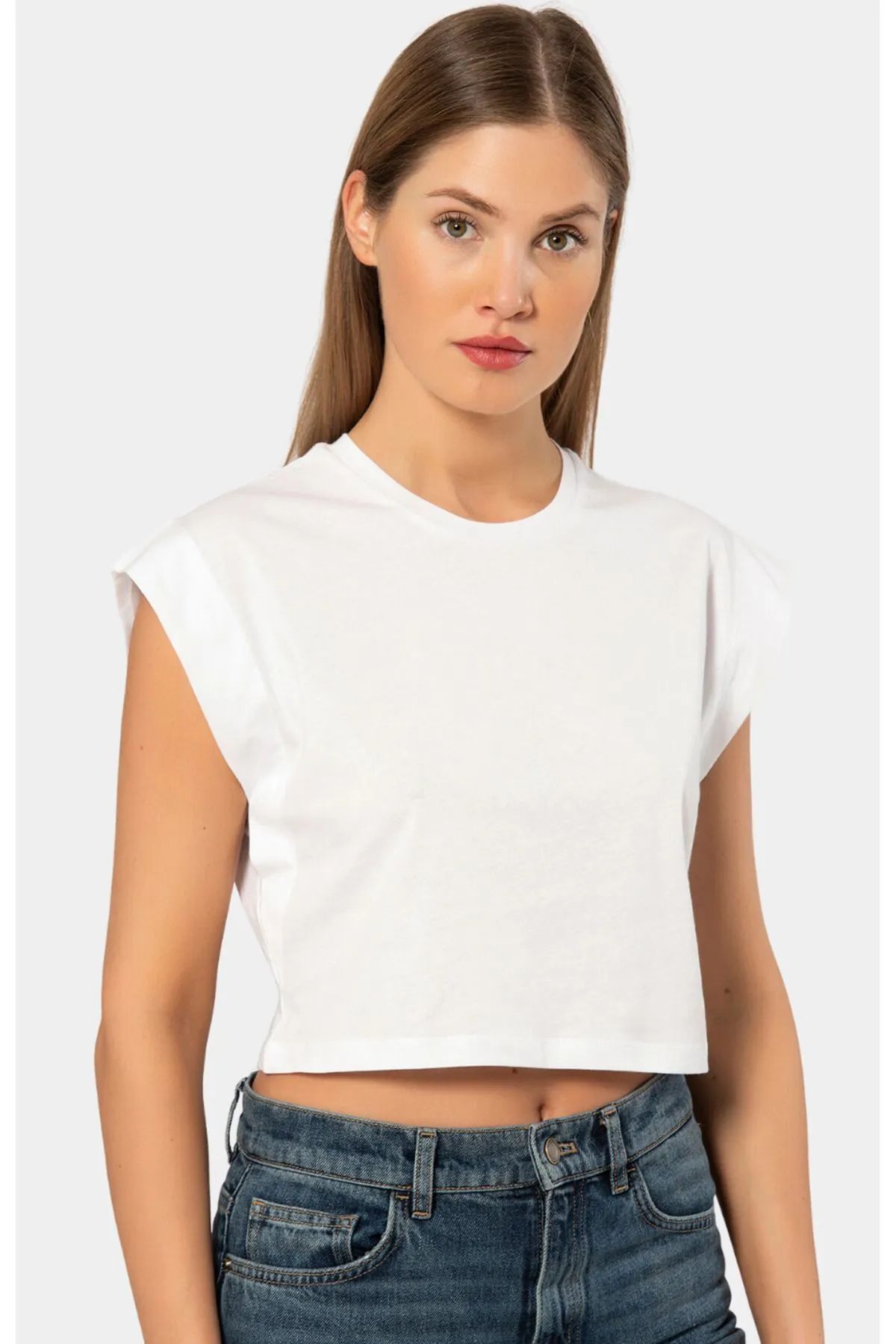 T-ShirtTüren 3402 Kadın Vatka Görünümlü Crop T-shirt-Beyaz | Pijamapazari.comTüren 3402 Kadın Vatka Görünümlü Crop T-shirt-Beyaz