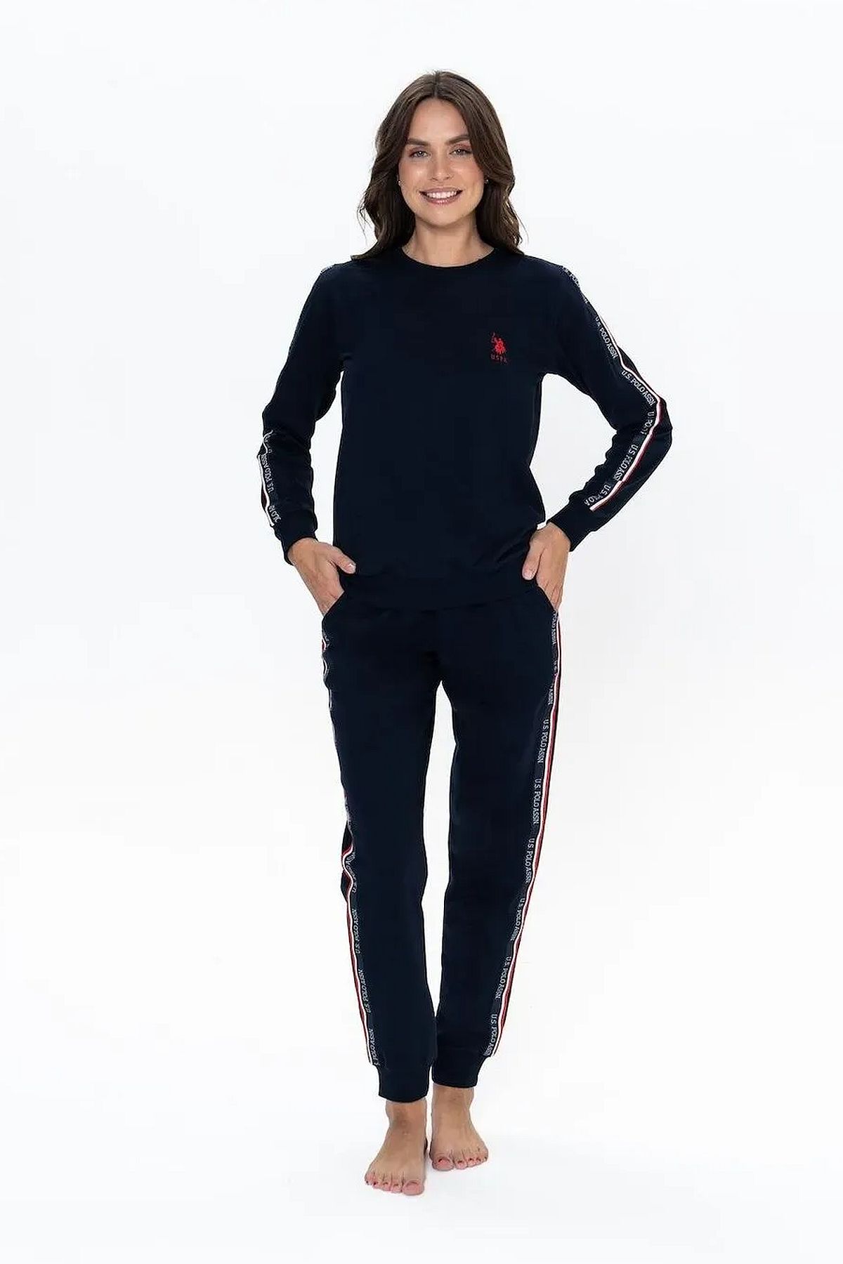 PijamalarU.s Polo Assn. 20113 Kadın Uzun Kollu Bisiklet Yaka Paçası Lastikli Rahat Ev giyim-Lacivert | Pijamapazari.comU.s Polo Assn. 20113 Kadın Uzun Kollu Bisiklet Yaka Paçası Lastikli Rahat Ev giyim-Lacivert