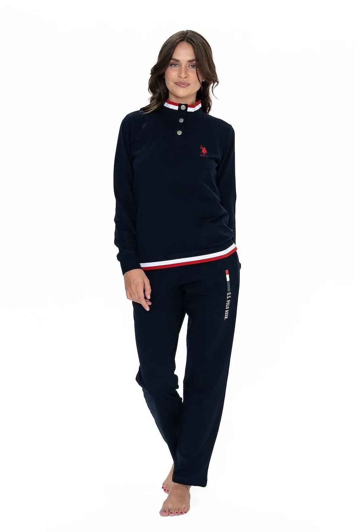 PijamalarU.s Polo Assn. 20112 Kadın Uzun Kollu Dik Yaka Rahat Ev Giyim-Lacivert | Pijamapazari.comU.s Polo Assn. 20112 Kadın Uzun Kollu Dik Yaka Rahat Ev Giyim-Lacivert