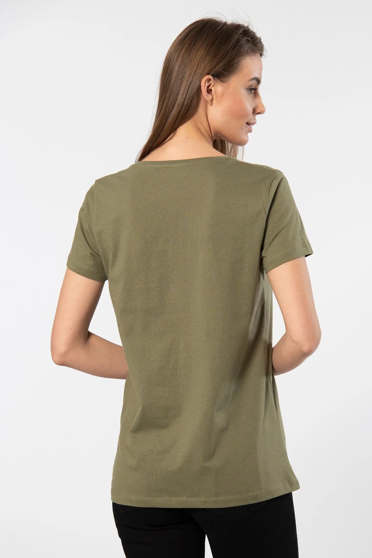 T-ShirtWTSHIRT LONDON Kadın Kısa Kollu Bisiklet Yaka Basic T-shirt-Haki | Pijamapazari.comWTSHIRT LONDON Kadın Kısa Kollu Bisiklet Yaka Basic T-shirt-Haki