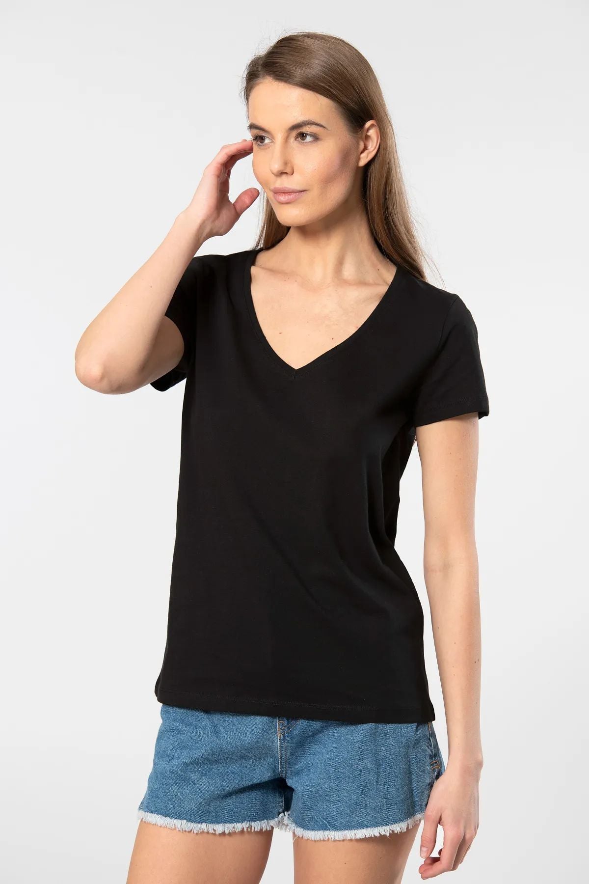 T-ShirtWTSHIRT MİLANO Kadın Kısa Kollu V Yaka Basic T-shirt-Siyah | Pijamapazari.comWTSHIRT MİLANO Kadın Kısa Kollu V Yaka Basic T-shirt-Siyah