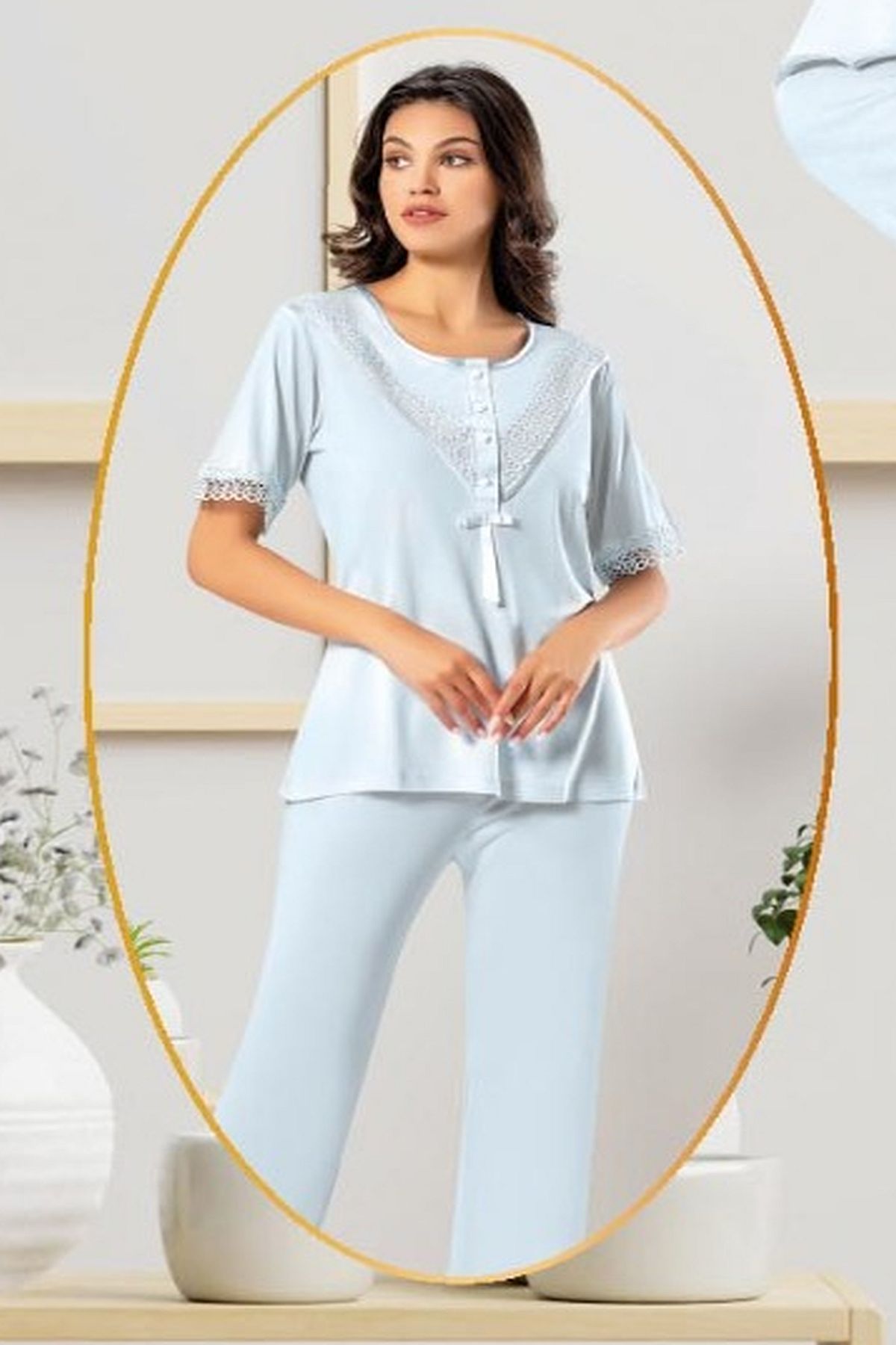 Sabahlıklı Pijama TakımlarıXSES 4850 Kadın Hamile Lohusa Sabahlıklı Pijama Takım-Mavi | Pijamapazari.comXSES 4850 Kadın Hamile Lohusa Sabahlıklı Pijama Takım-Mavi