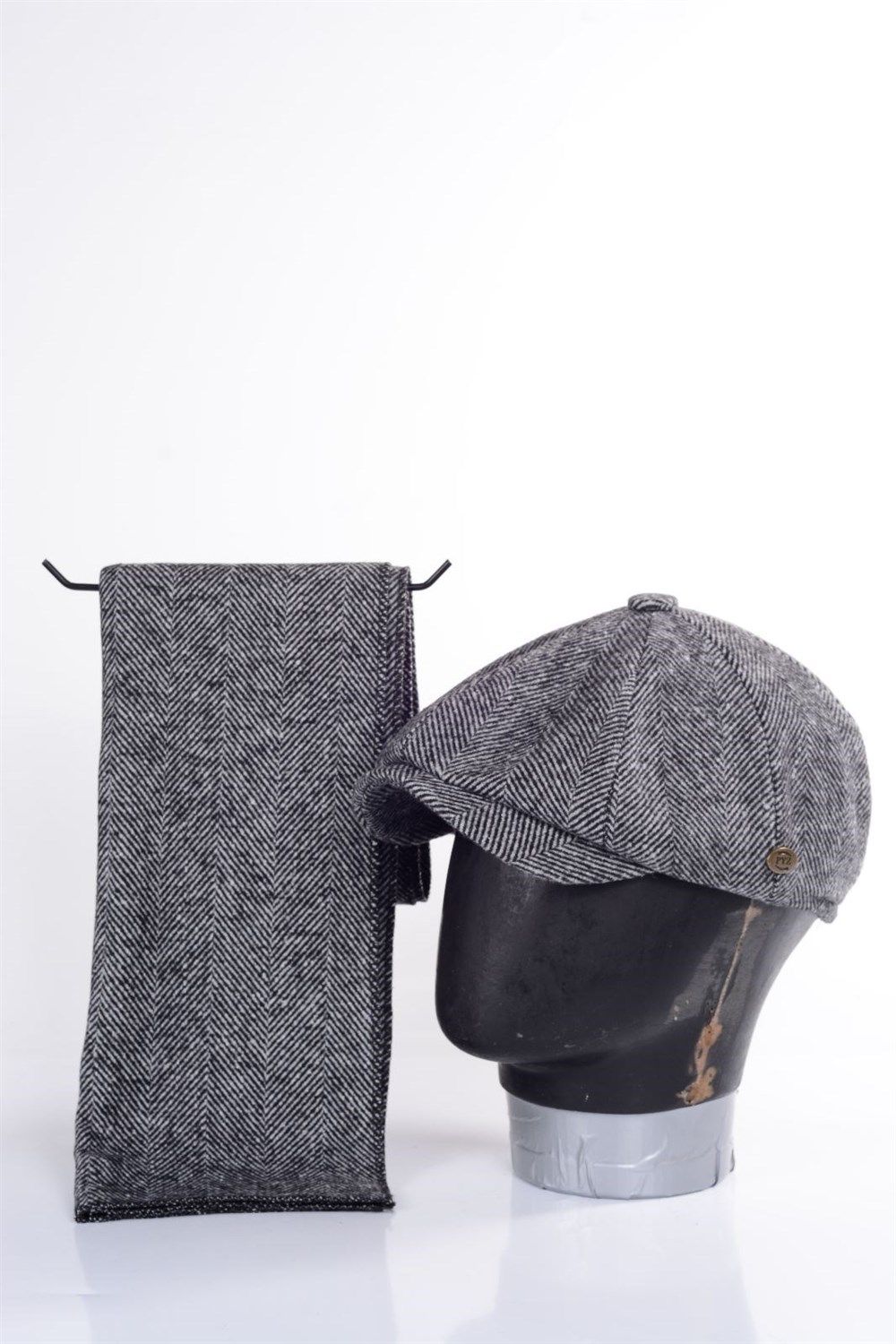 David Beckham Model Peaky Blinders BalıkSırtı Kışlık Kasket Şapka Atkı Hediyeli Kombin 
