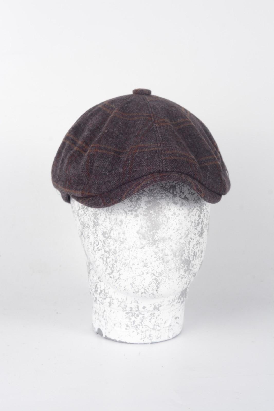 Kışlık 8 Parca Desenli İtalyan Kalıp yünlü Peaky Blinders Model Erkek Kasket Şapka