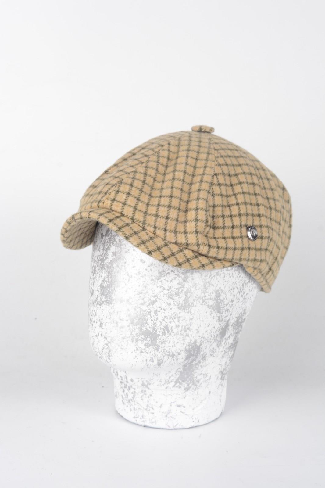Kışlık 8 Parca Desenli İtalyan Kalıp yünlü Peaky Blinders Model Erkek Kasket Şapka