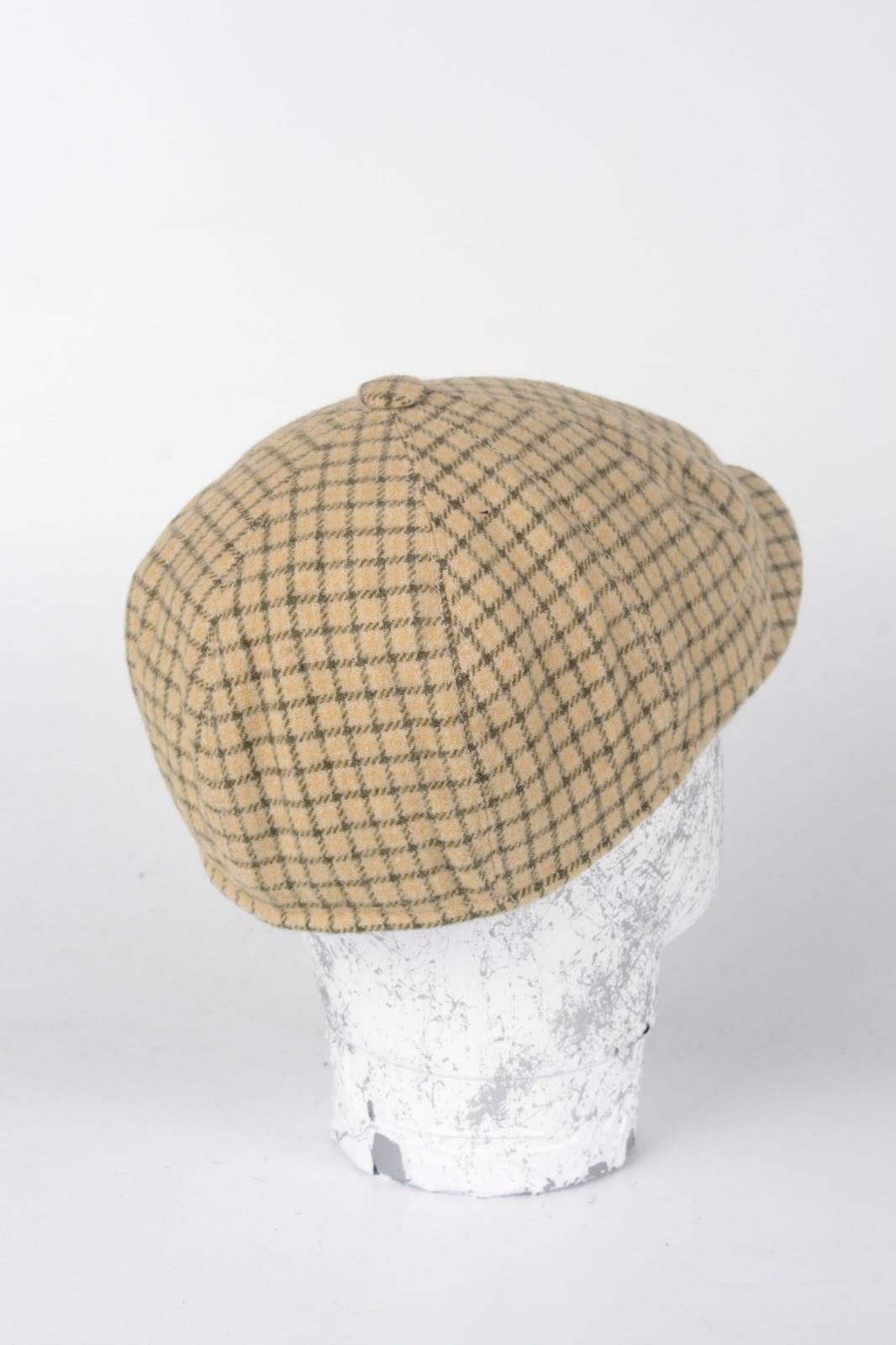 Kışlık 8 Parca Desenli İtalyan Kalıp yünlü Peaky Blinders Model Erkek Kasket Şapka