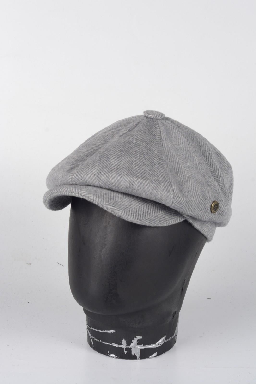 Kışlık 8 Parca Hakiki Yün Balık Sırtı Peaky Blinders Model  Erkek Kasket Şapka