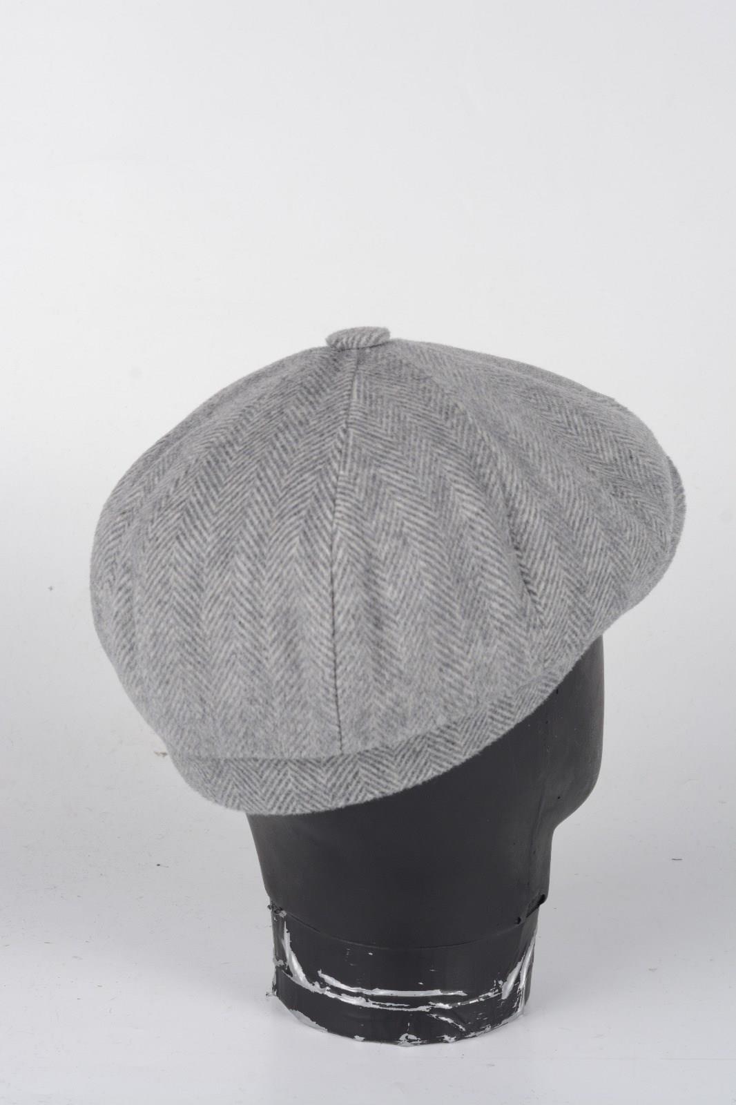 Kışlık 8 Parca Hakiki Yün Balık Sırtı Peaky Blinders Model  Erkek Kasket Şapka