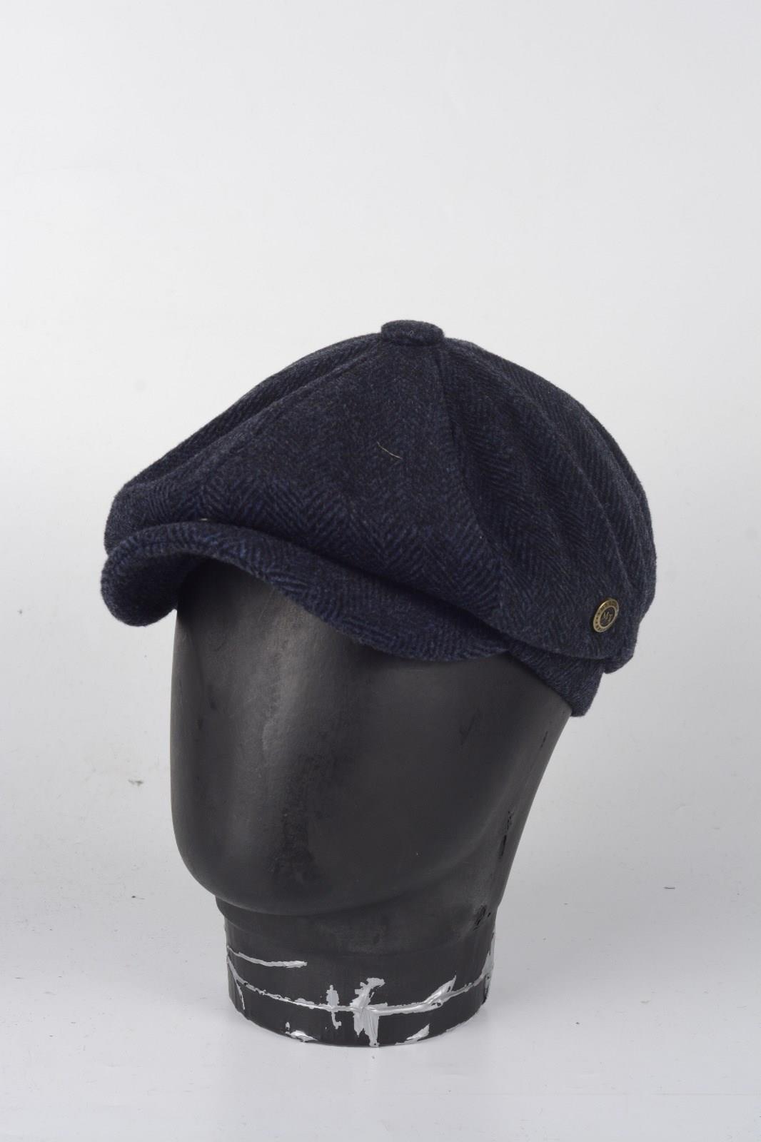 Kışlık 8 Parca Hakiki Yün Balık Sırtı Peaky Blinders Model  Erkek Kasket Şapka