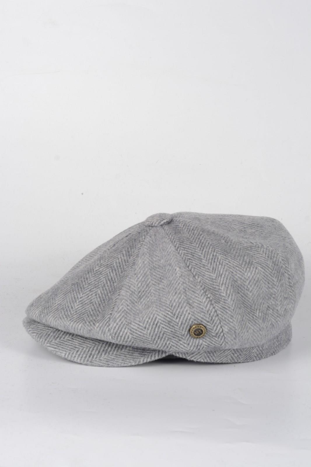 Kışlık 8 Parca Hakiki Yün Balık Sırtı Peaky Blinders Model  Erkek Kasket Şapka