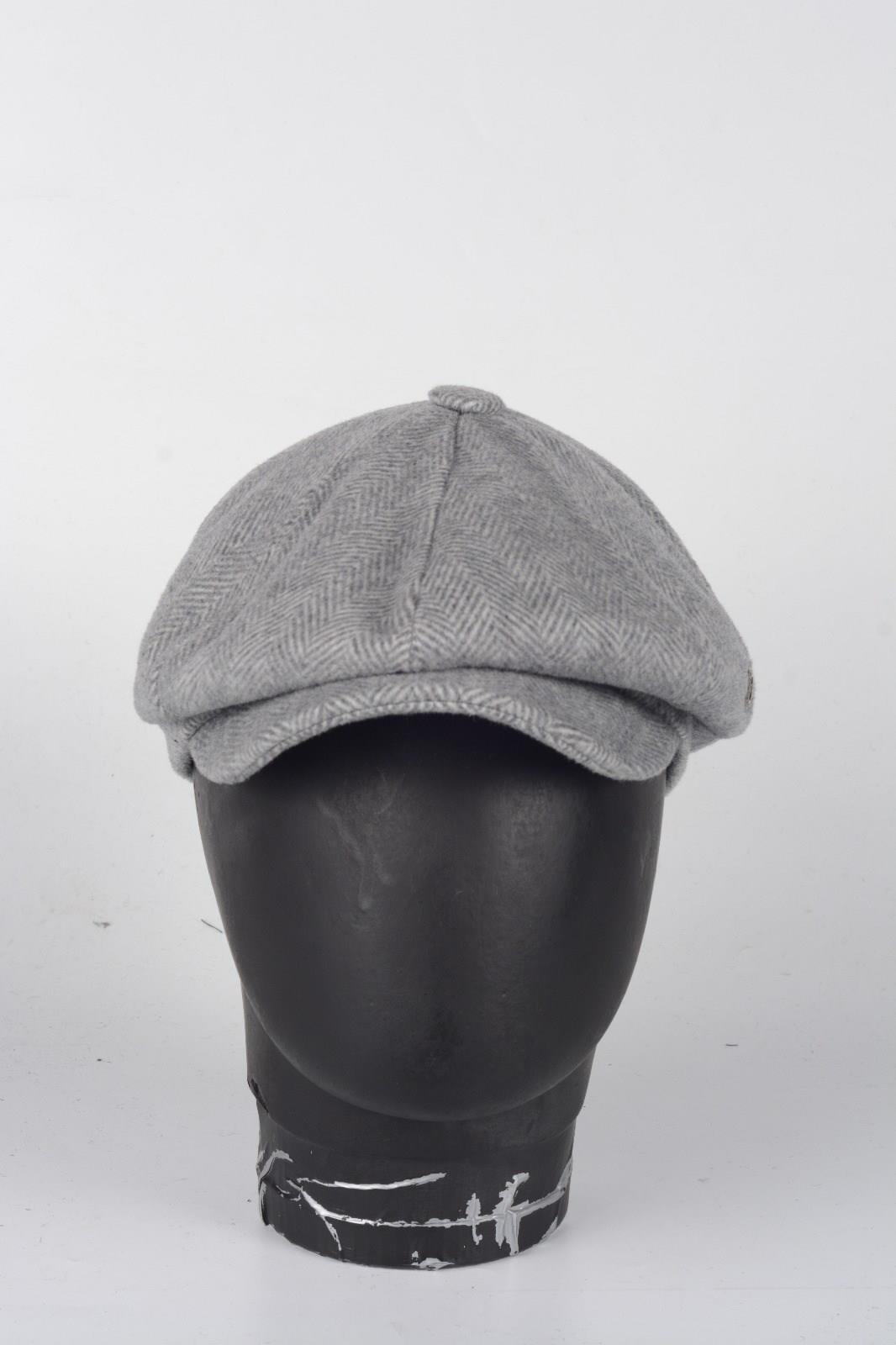 Kışlık 8 Parca Hakiki Yün Balık Sırtı Peaky Blinders Model  Erkek Kasket Şapka