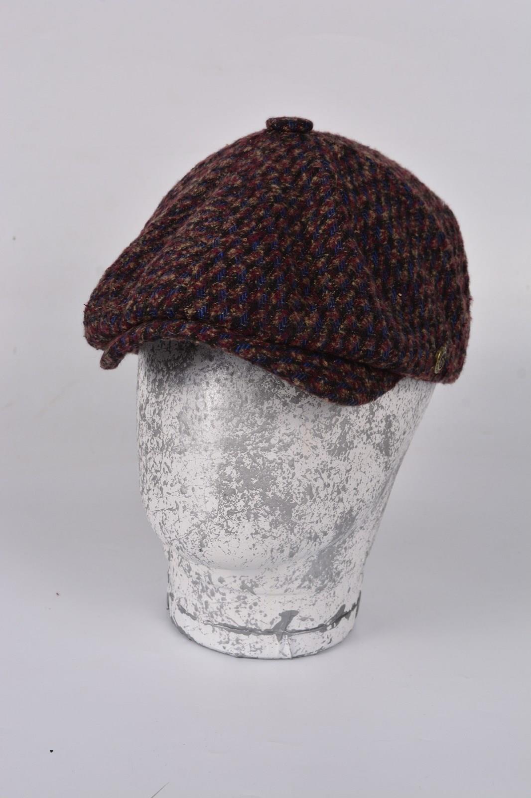 Kışlık 8 Parca Hakiki Yün Desenli Model Peaky Blinders  Kasket Şapka