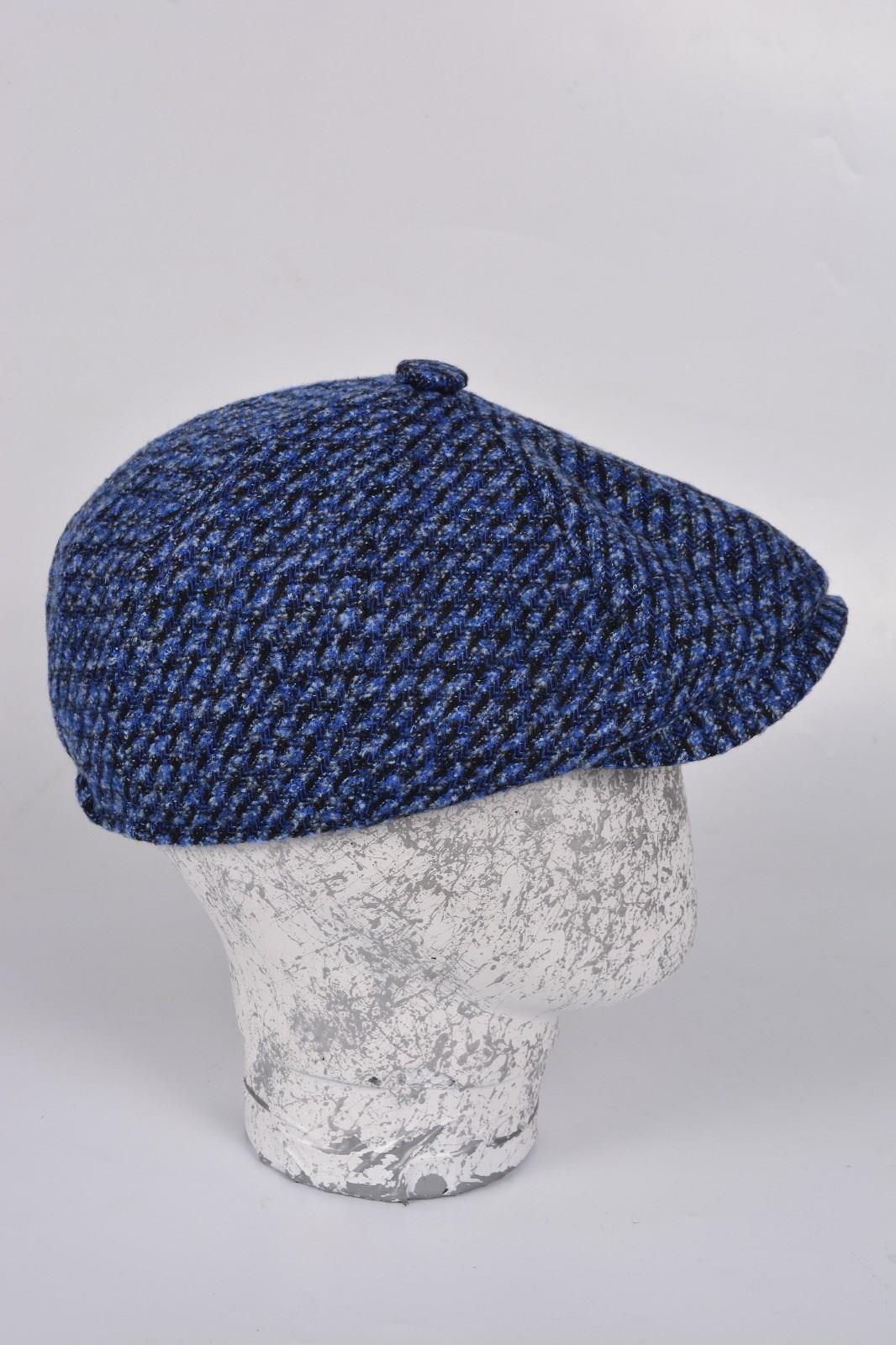 Kışlık 8 Parca Hakiki Yün Desenli Model Peaky Blinders  Kasket Şapka