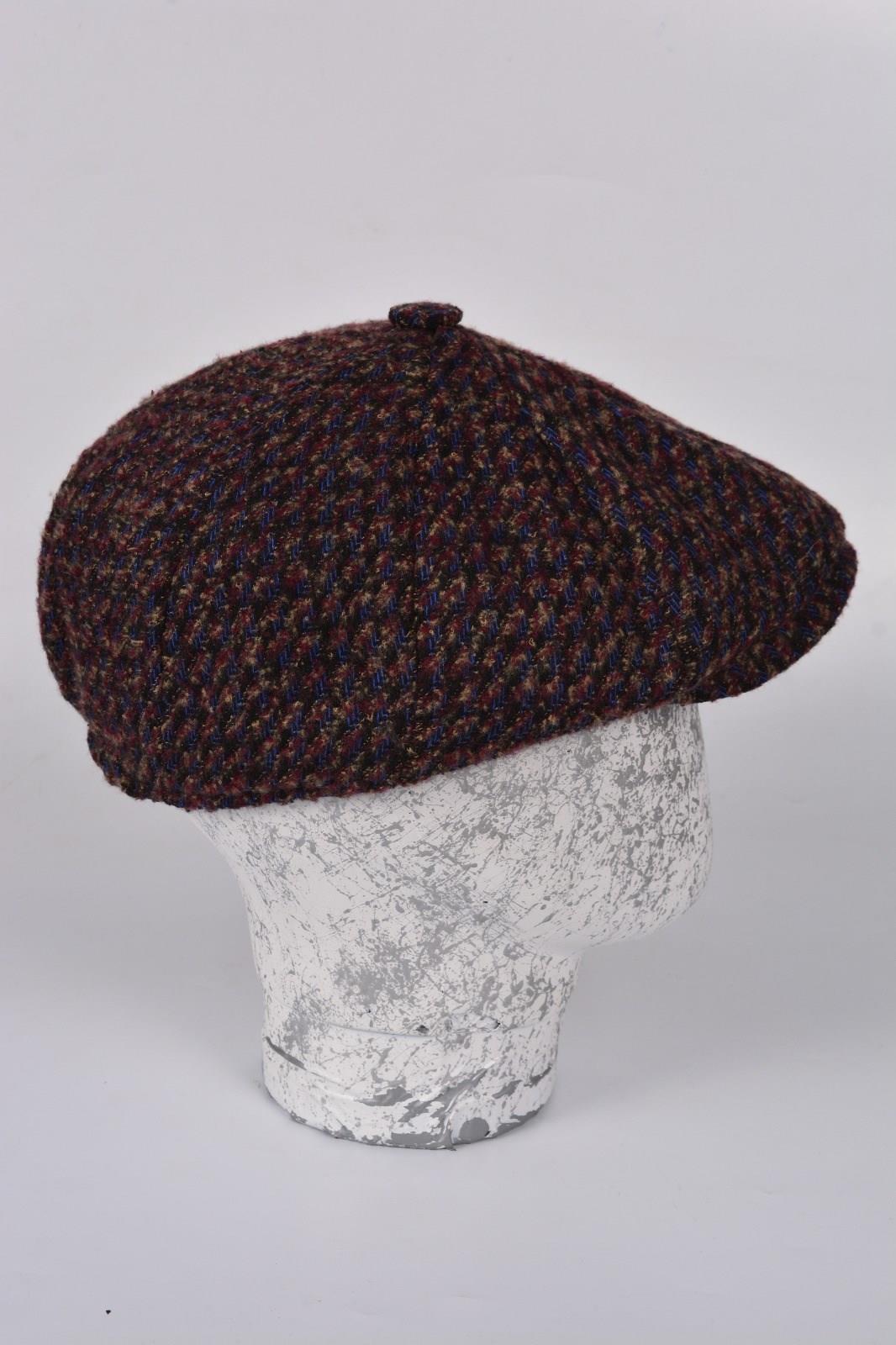 Kışlık 8 Parca Hakiki Yün Desenli Model Peaky Blinders  Kasket Şapka