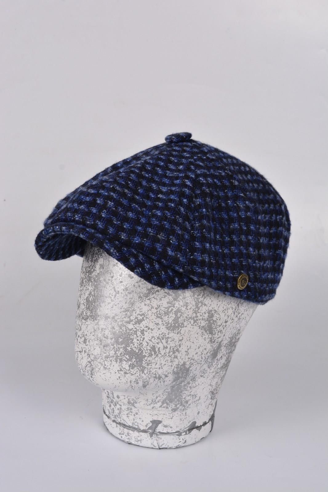 Kışlık 8 Parca Hakiki Yün Desenli Model Peaky Blinders  Kasket Şapka