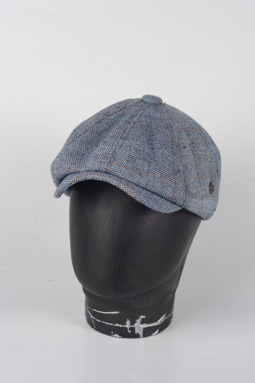 Kışlık 8 Parca Hakiki Yün Desenli Model Peaky Blinders  Kasket Şapka