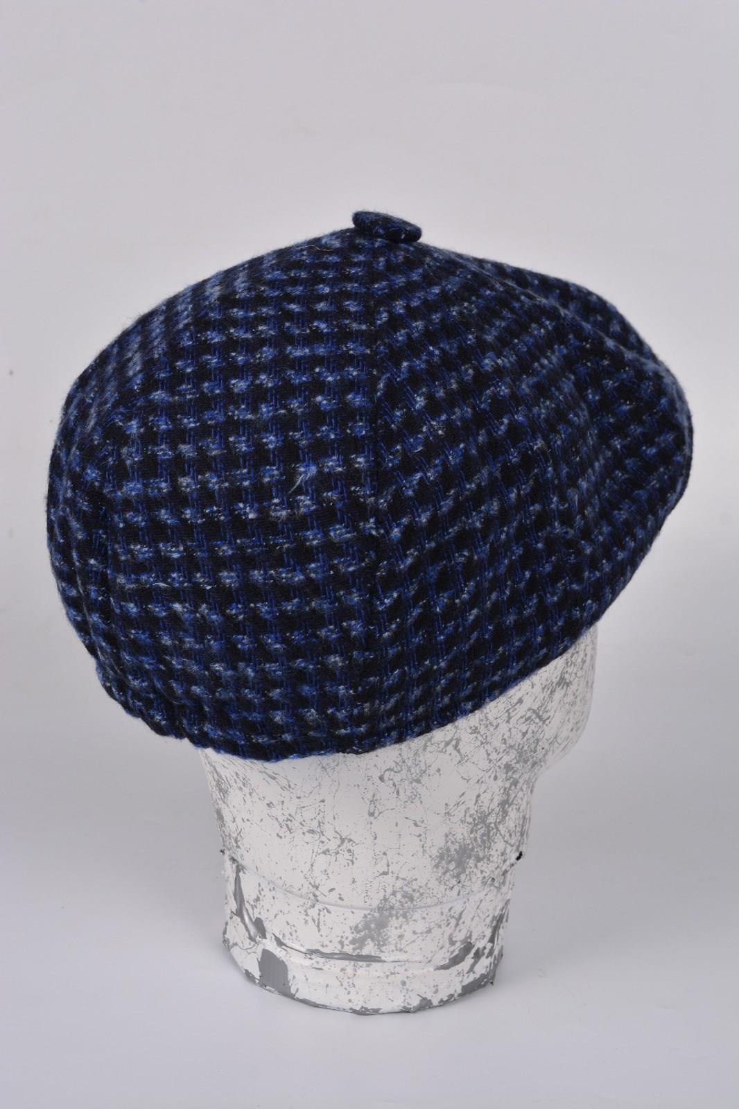 Kışlık 8 Parca Hakiki Yün Desenli Model Peaky Blinders  Kasket Şapka
