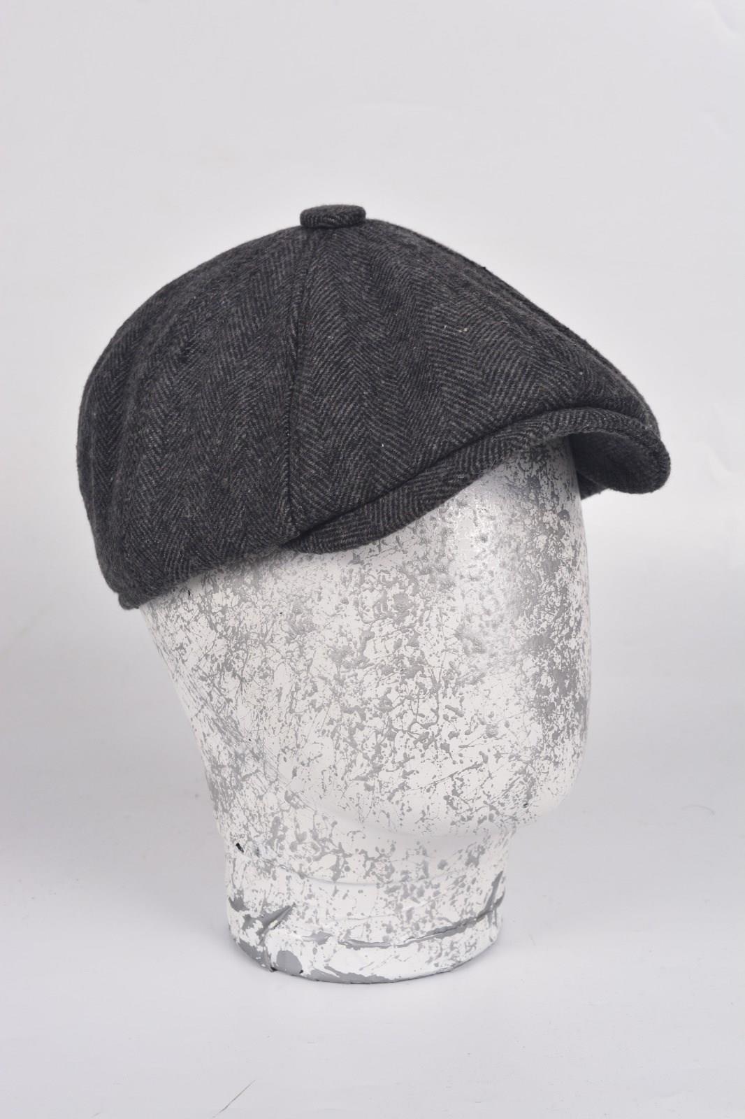 Kışlık 8 Parca Hakiki Yün Model Peaky Blinders  Kasket Şapka