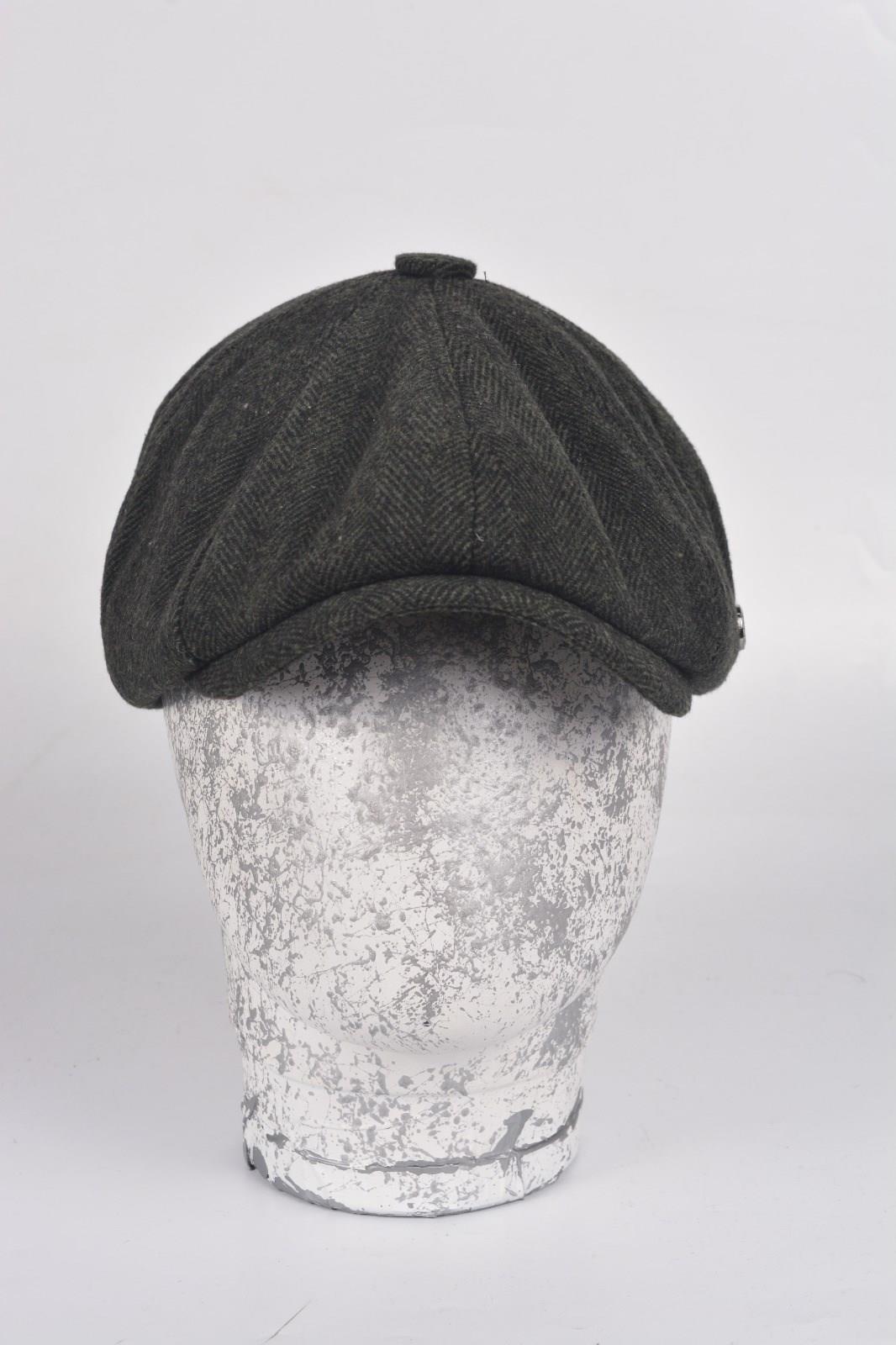 Kışlık 8 Parca Hakiki Yün Model Peaky Blinders  Kasket Şapka