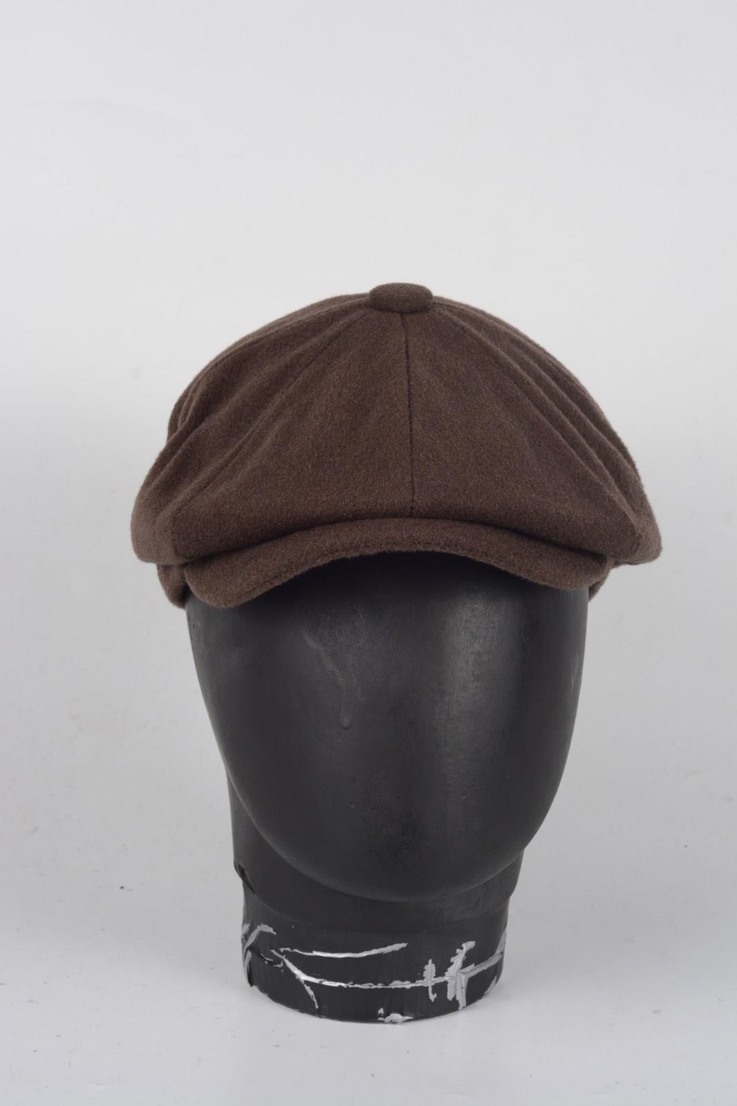 Kışlık 8 Parca Kaşmir Düz Renk Peaky Blinders Model  Erkek Kasket Şapka