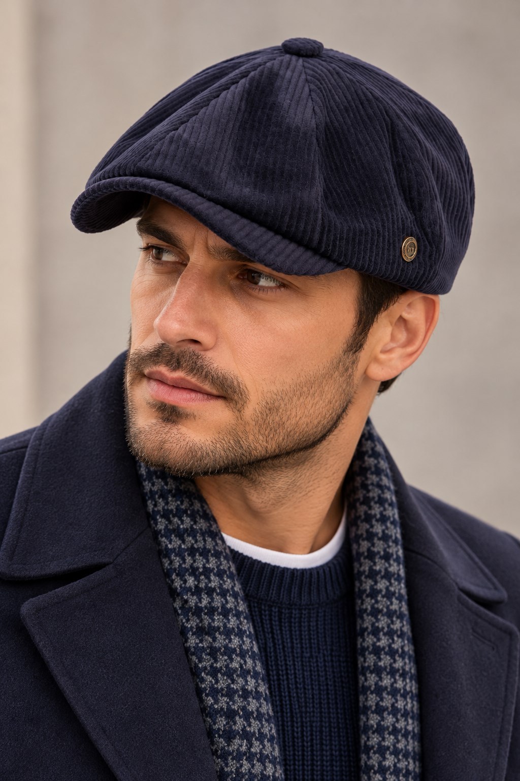 Kışlık 8 Parca Lüx Kadife Peaky Blinders Model  Erkek Kasket Şapka