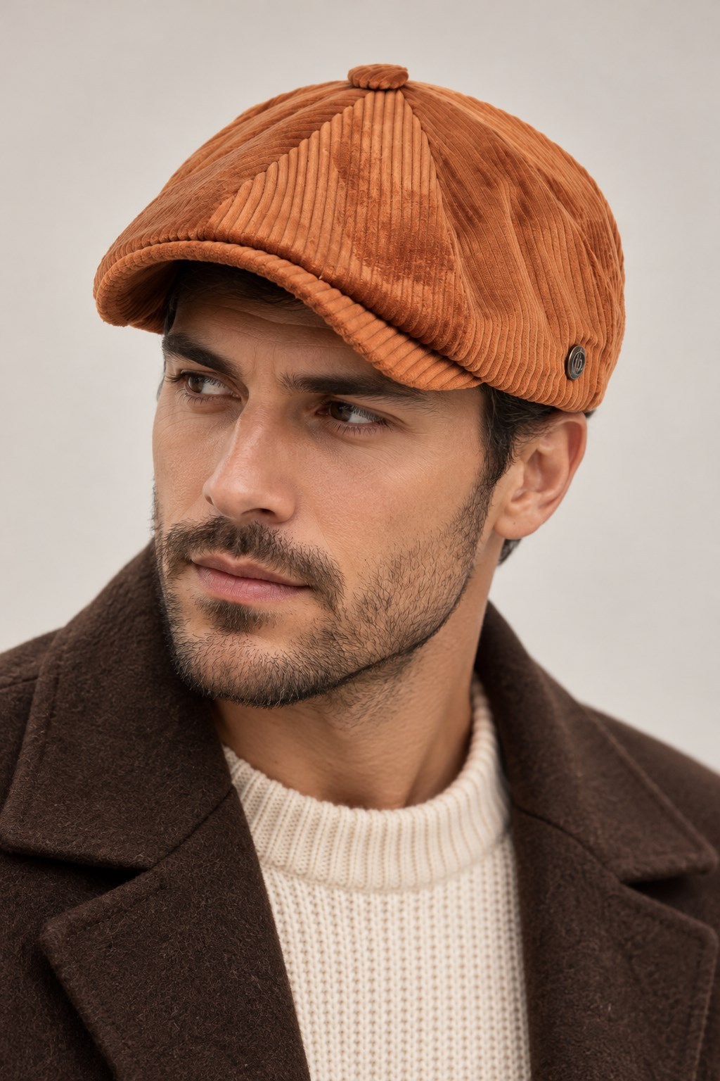 Kışlık 8 Parca Lüx Kadife Peaky Blinders Model  Erkek Kasket Şapka
