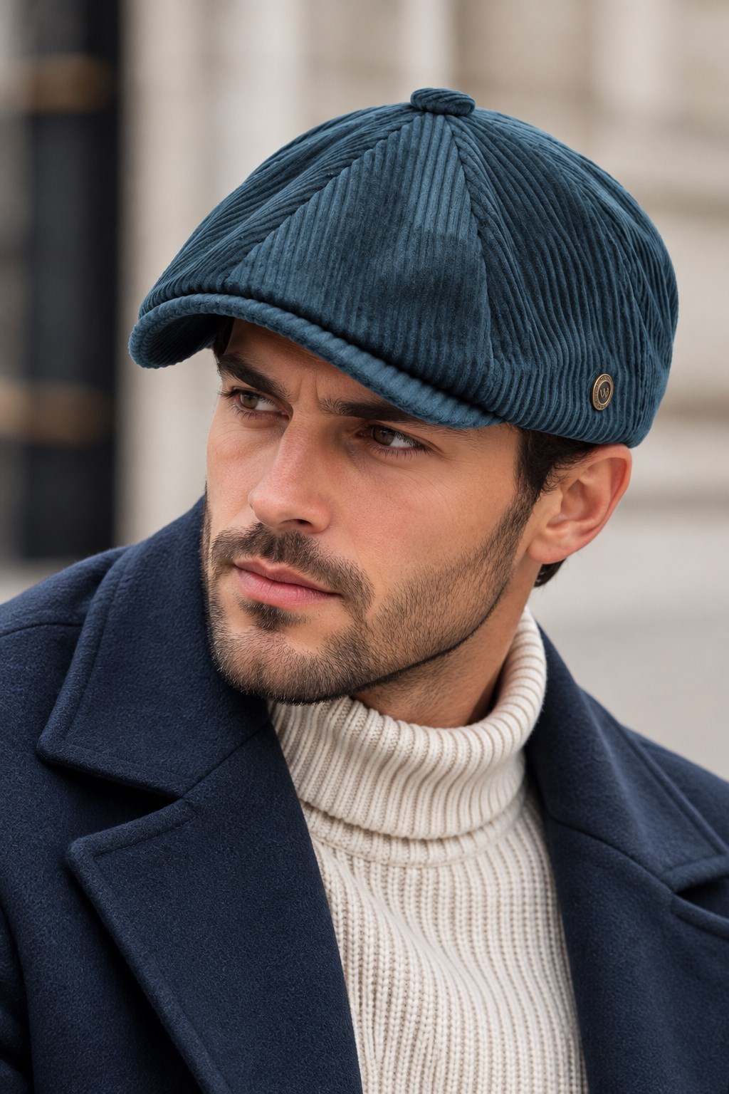 Kışlık 8 Parca Lüx Kadife Peaky Blinders Model  Erkek Kasket Şapka