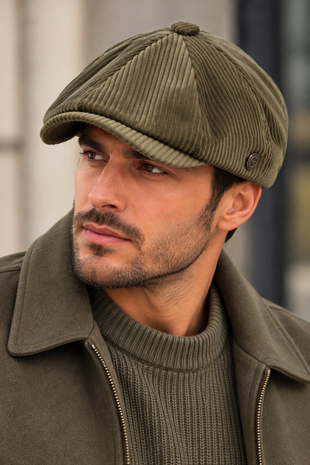 Kışlık 8 Parca Lüx Kadife Peaky Blinders Model  Erkek Kasket Şapka