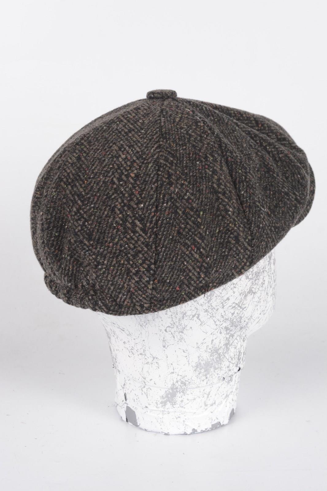 Kışlık 8 Yünlü Kırcıllı Parca Balık Sırtı Model Peaky Blinders  Kasket Şapka