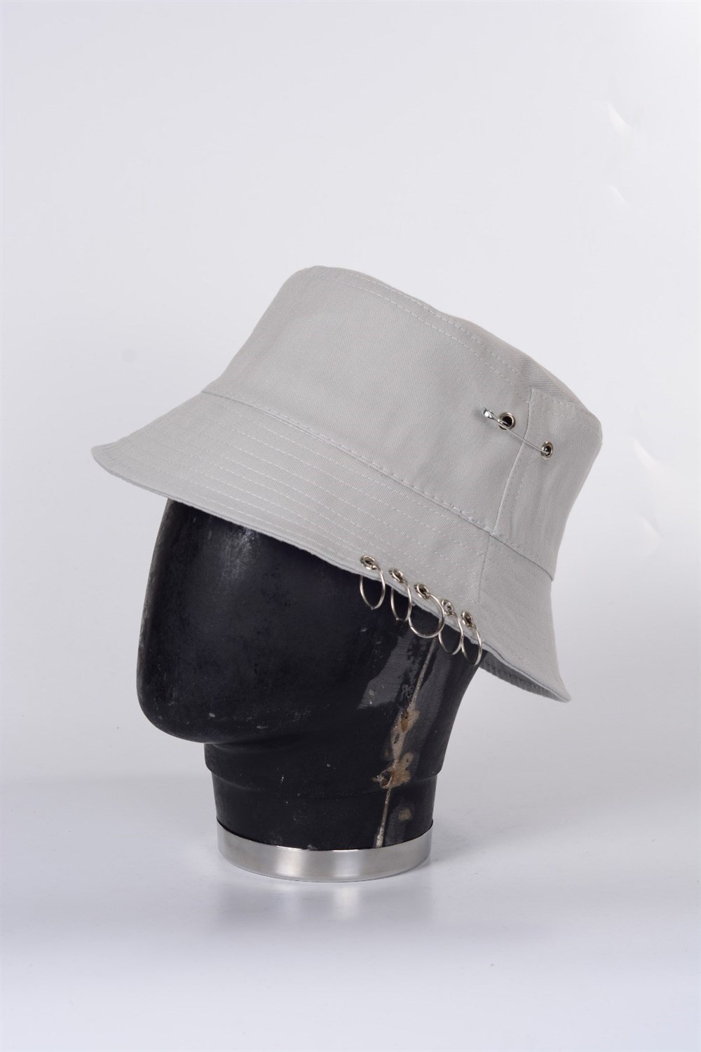 Piercingli %100 Pamuk Balıkçı Bucket Hat Safari Kova Şapka
