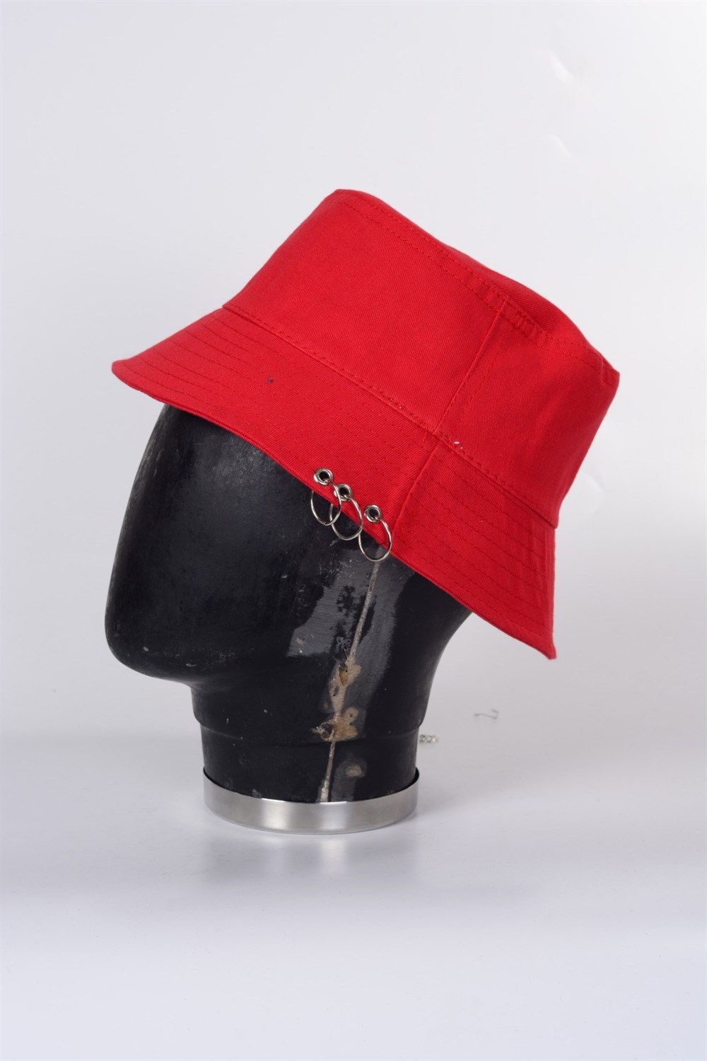 Piercingli %100 Pamuk Balıkçı Bucket Hat Safari Kova Şapka