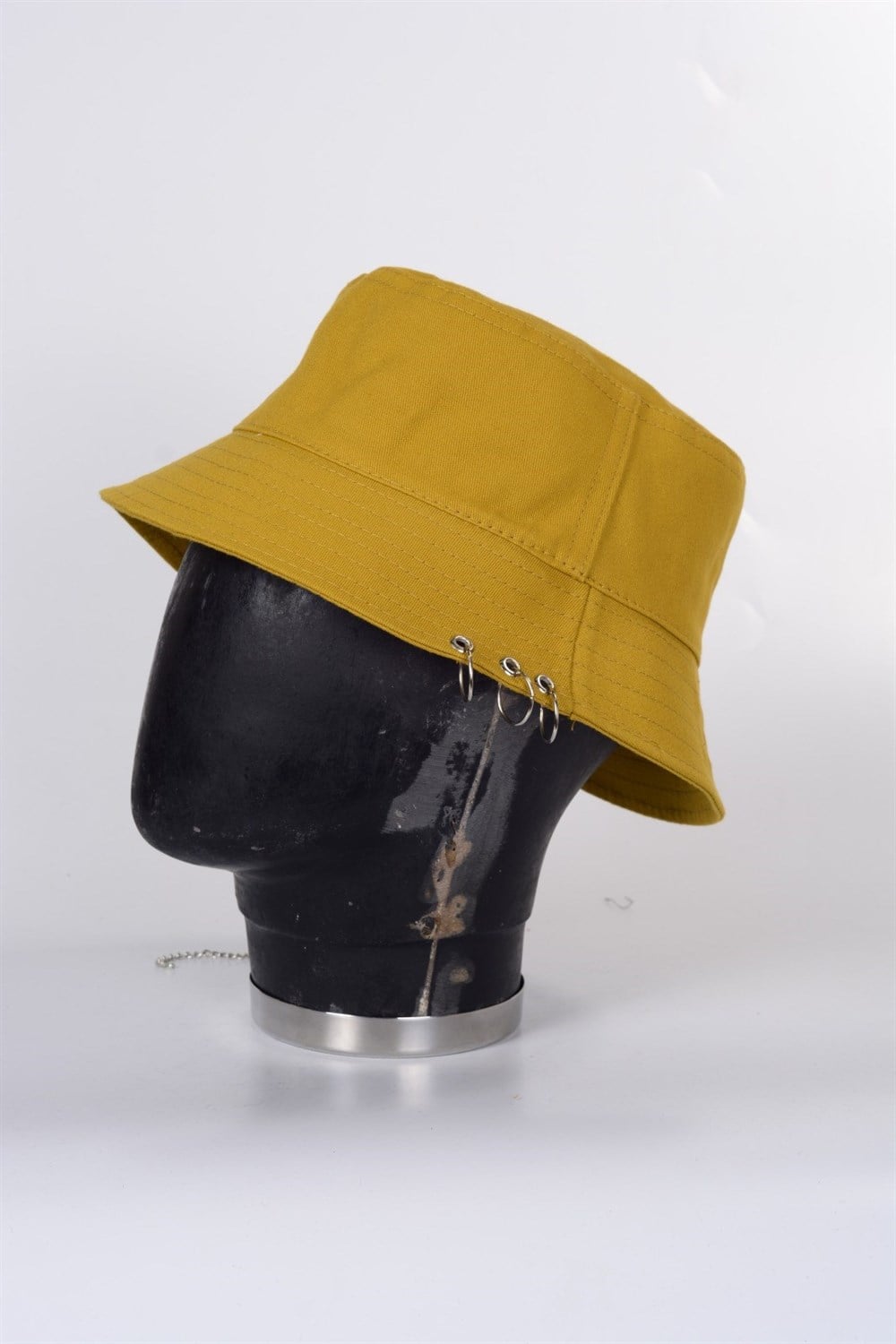 Piercingli %100 Pamuk Balıkçı Bucket Hat Safari Kova Şapka