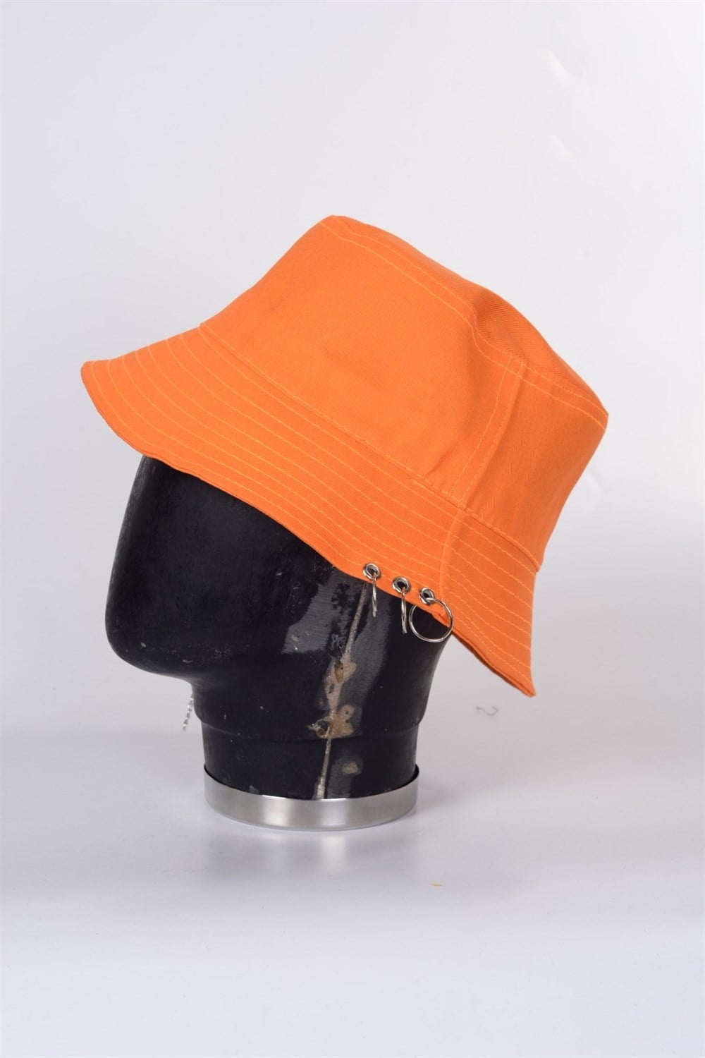 Piercingli %100 Pamuk Balıkçı Bucket Hat Safari Kova Şapka
