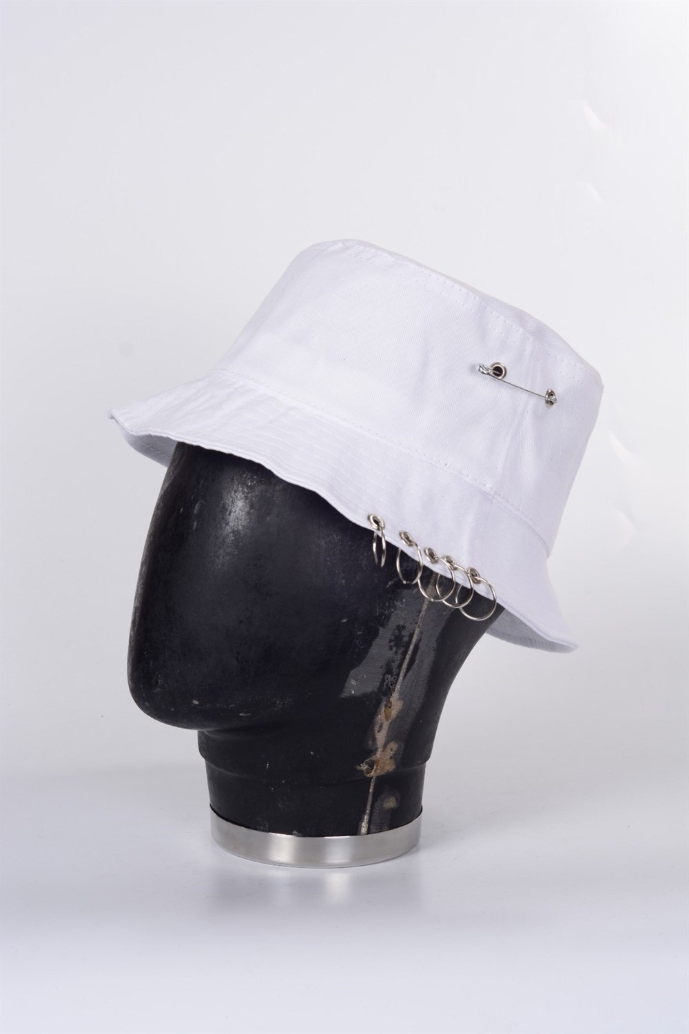 Piercingli %100 Pamuk Balıkçı Bucket Hat Safari Kova Şapka