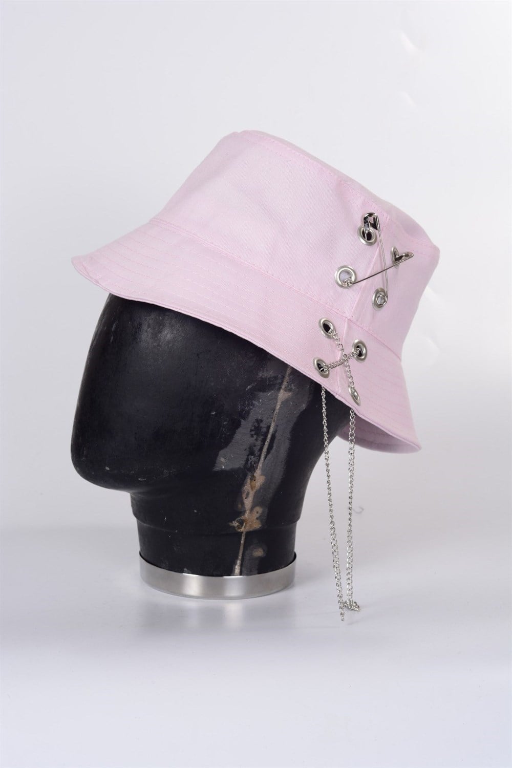 Piercingli %100 Pamuk Balıkçı Bucket Hat Safari Kova Şapka