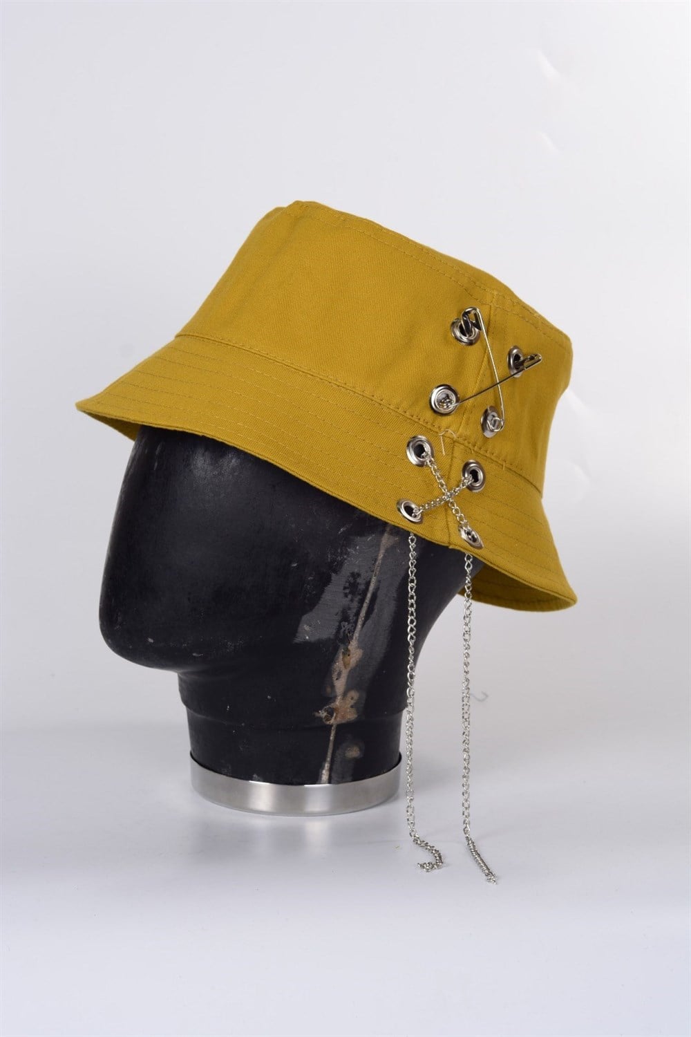 Piercingli %100 Pamuk Balıkçı Bucket Hat Safari Kova Şapka