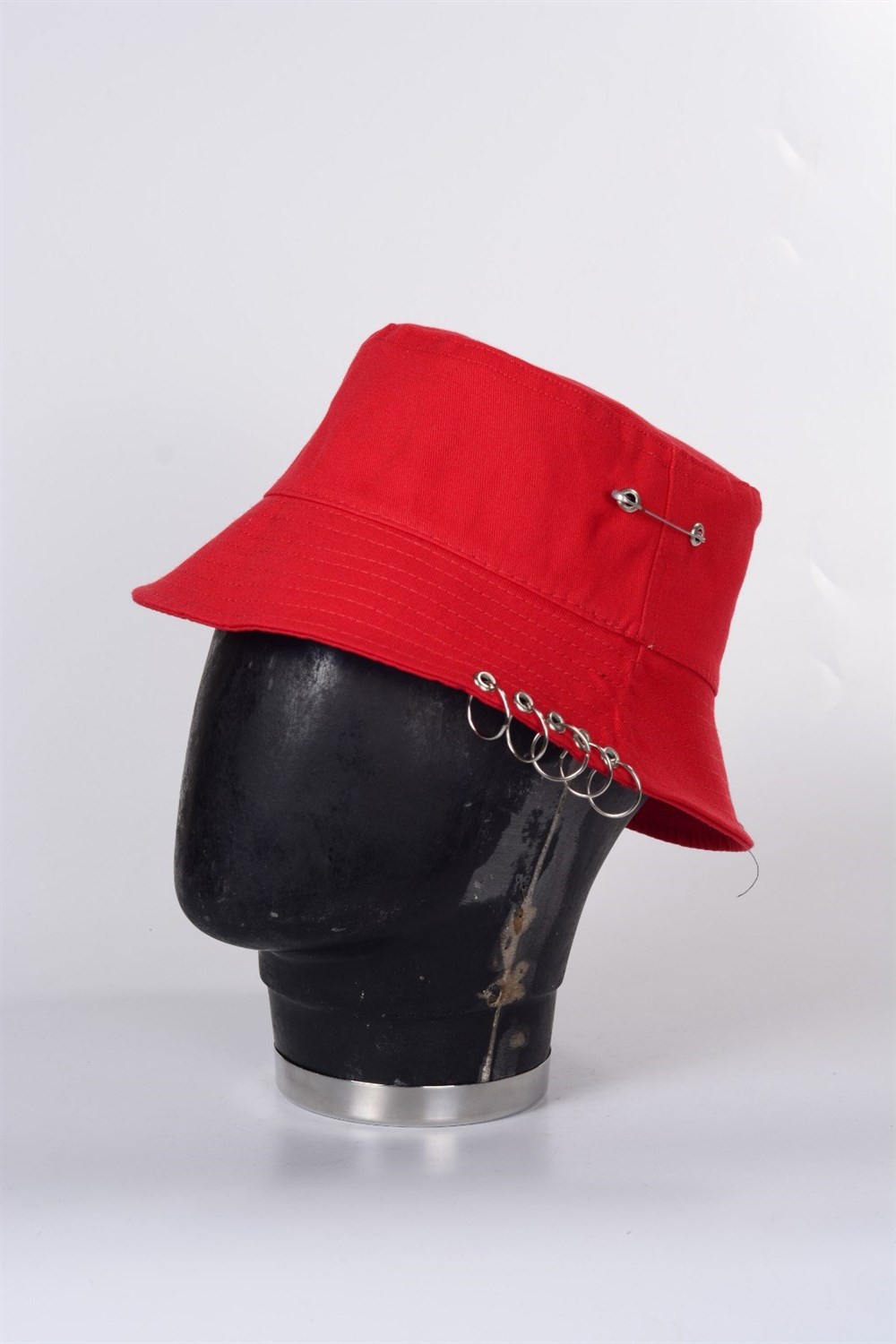 Piercingli %100 Pamuk Balıkçı Bucket Hat Safari Kova Şapka