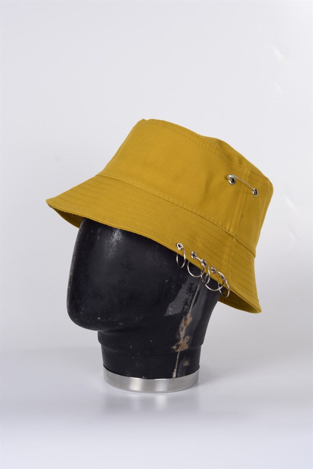 Piercingli %100 Pamuk Balıkçı Bucket Hat Safari Kova Şapka
