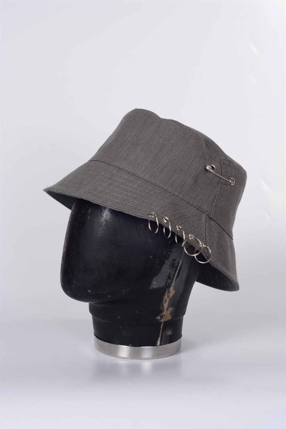 Piercingli %100 Pamuk Balıkçı Bucket Hat Safari Kova Şapka