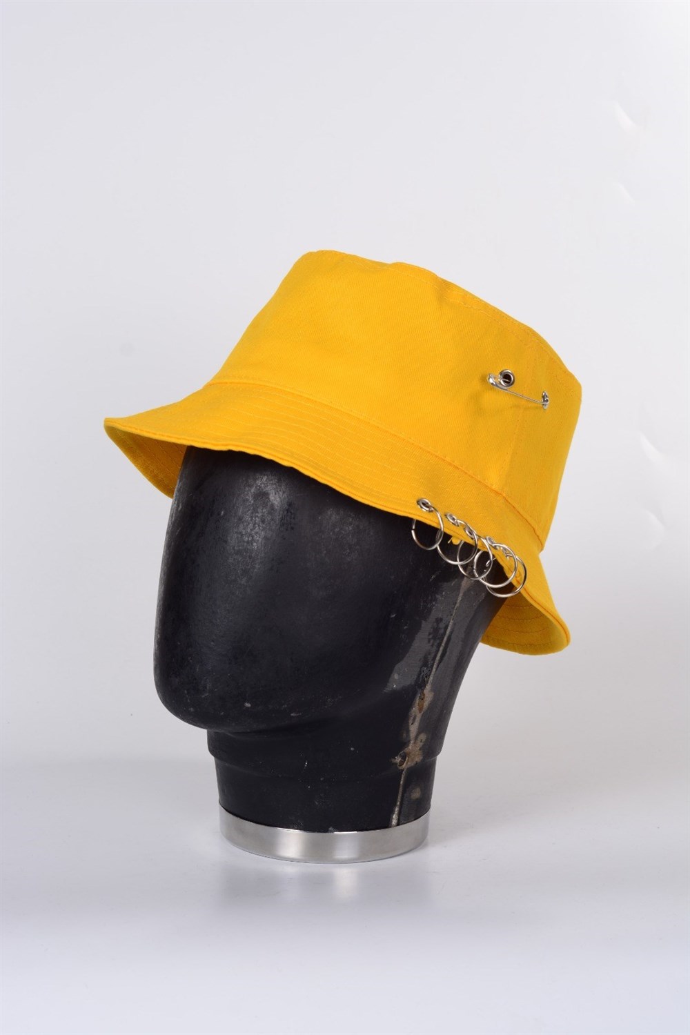 Piercingli %100 Pamuk Balıkçı Bucket Hat Safari Kova Şapka