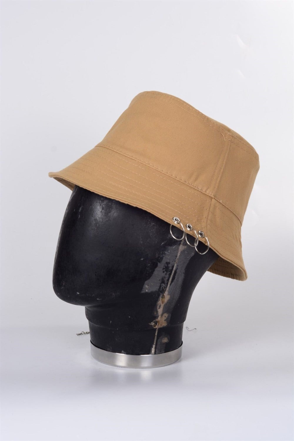 Piercingli %100 Pamuk Balıkçı Bucket Hat Safari Kova Şapka