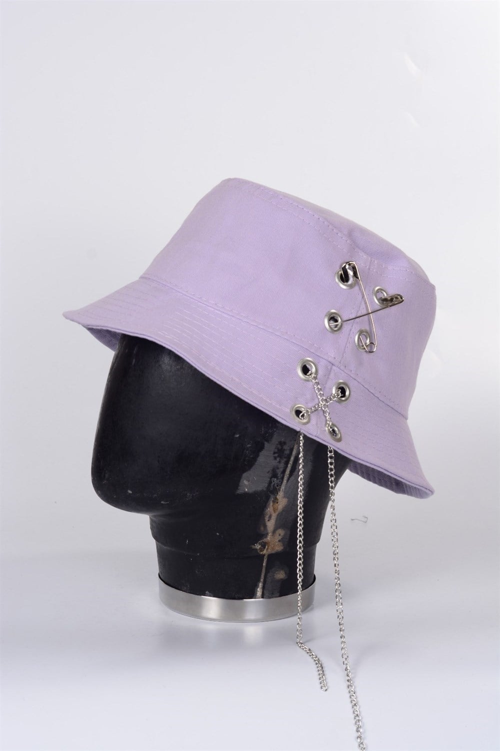 Piercingli %100 Pamuk Balıkçı Bucket Hat Safari Kova Şapka