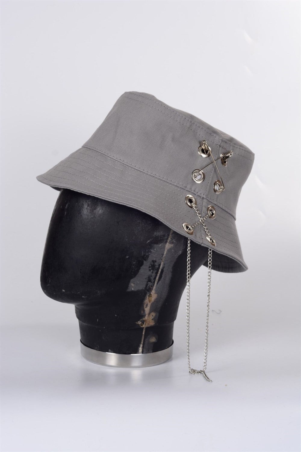 Piercingli %100 Pamuk Balıkçı Bucket Hat Safari Kova Şapka