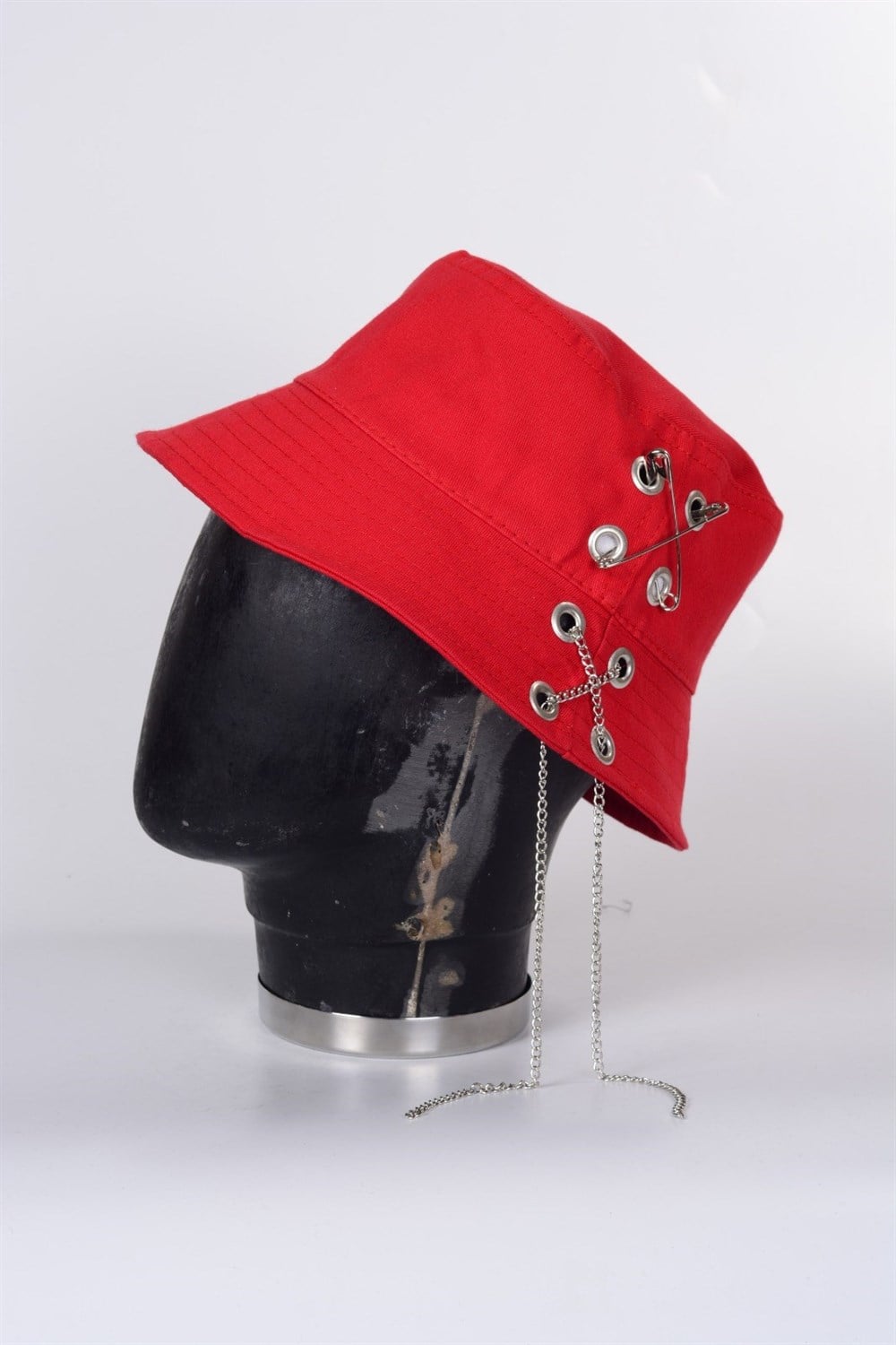 Piercingli %100 Pamuk Balıkçı Bucket Hat Safari Kova Şapka