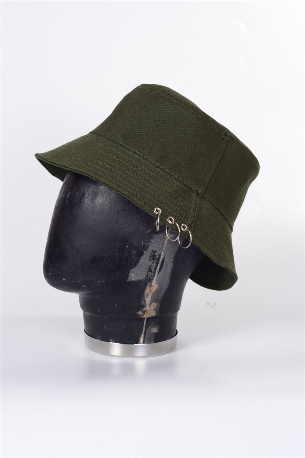 Piercingli %100 Pamuk Balıkçı Bucket Hat Safari Kova Şapka